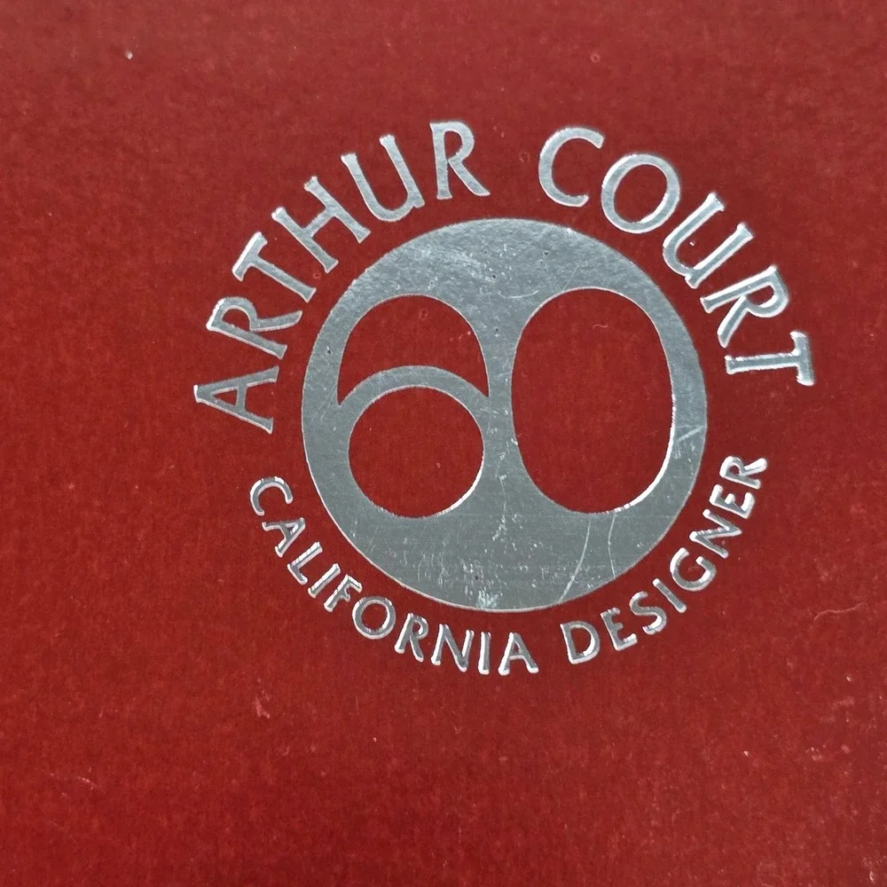 Vintage Arthur Court‎ California Rose Heart Tray Silver 1993 Aluminum With Box